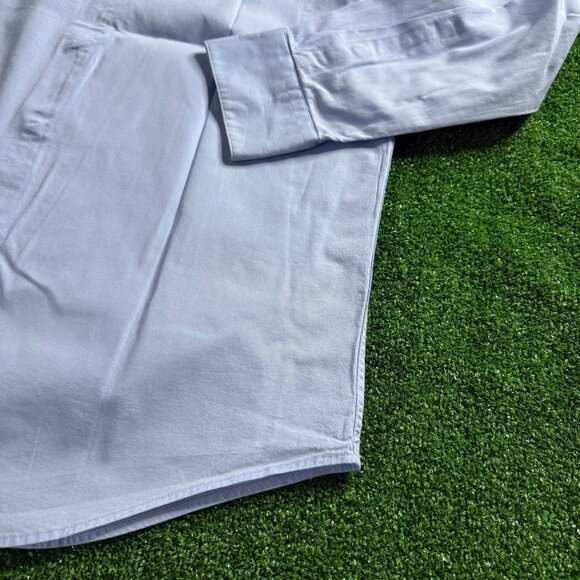 Alfani Long Sleeve Button Up Slim Fit Stretch Business Casual Blue Shirt Size M - Picture 9 of 11